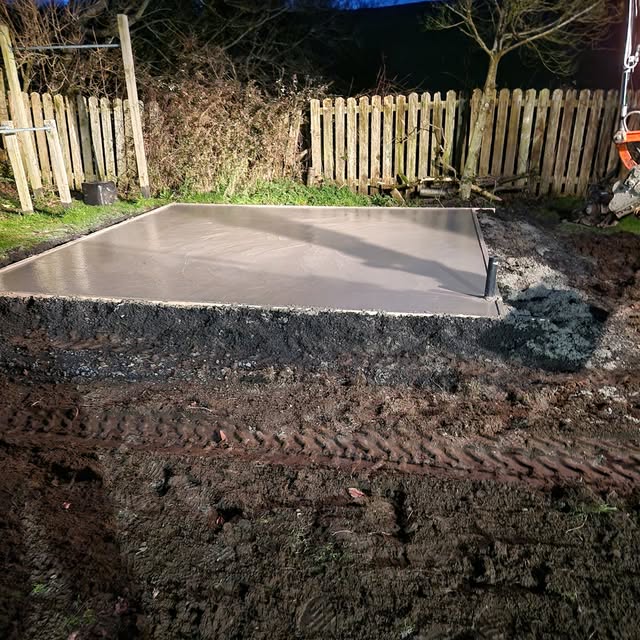 Ground excavation and site preparation